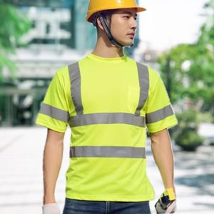 反光安全T恤帶口袋